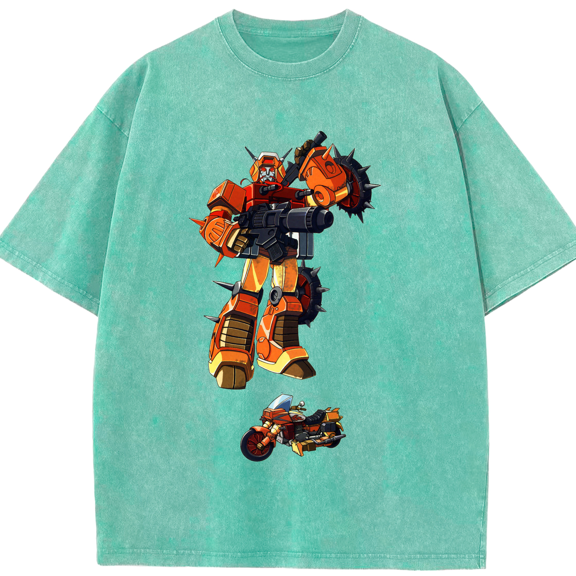 （画像用）  綿100% ヴィンテージ風 半袖Tシャツ（フロントプリント）